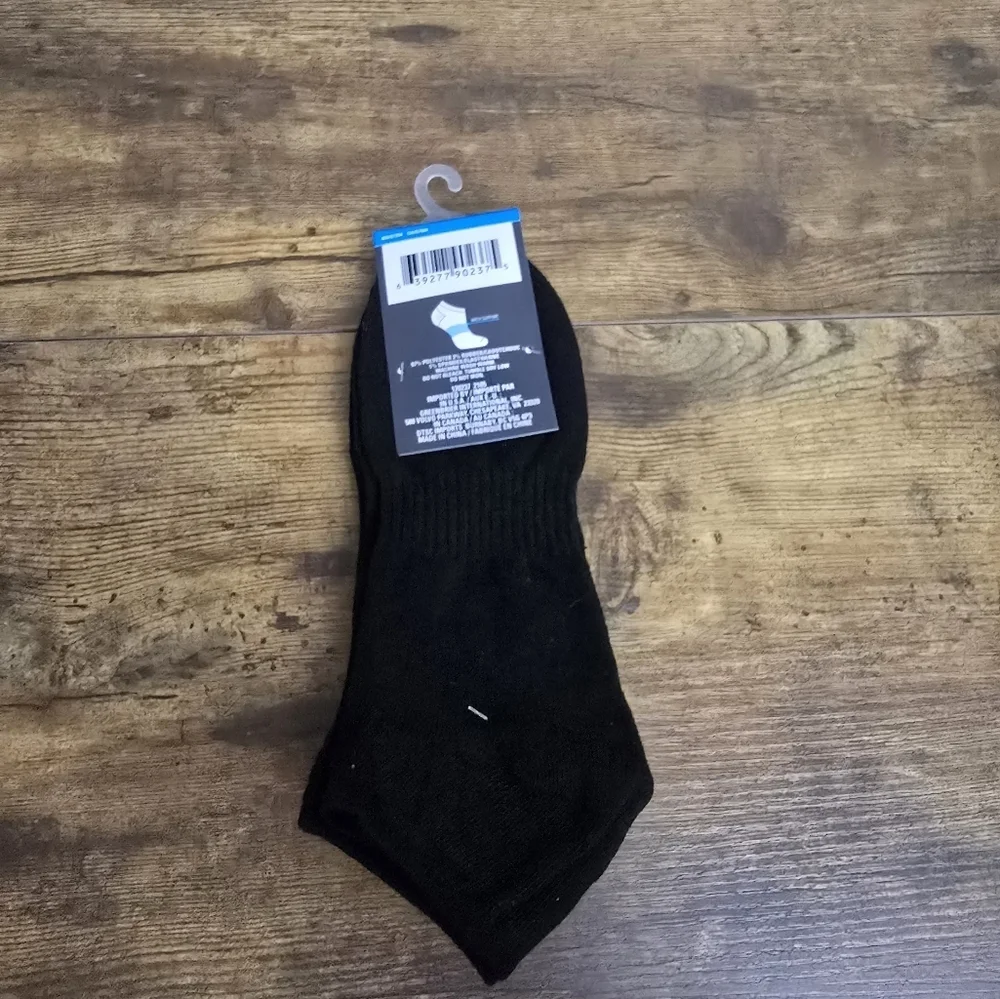 New Juncture Men's Black Athletic Low Cut Socks 3 Pairs Size 6-12